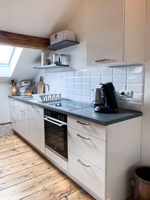 Fridge, oven, stovetop, dishwasher