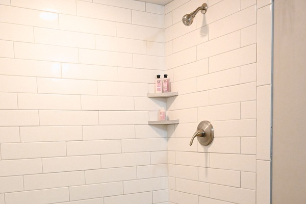 Shower, towels, soap