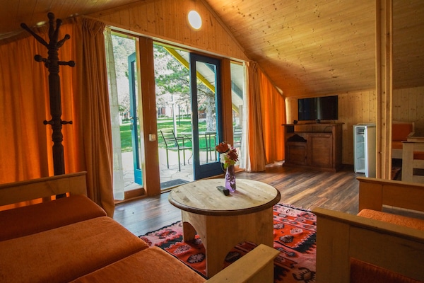 Family Cabin | Living area | 42-inch Smart TV with cable channels, TV