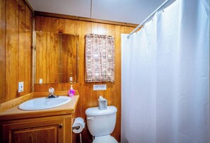 Dusj, hårføner og håndklær