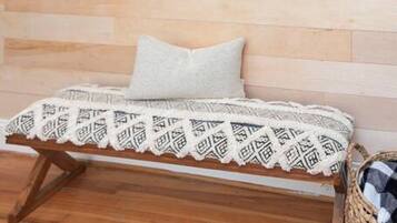 1 bedroom, desk, iron/ironing board, travel crib