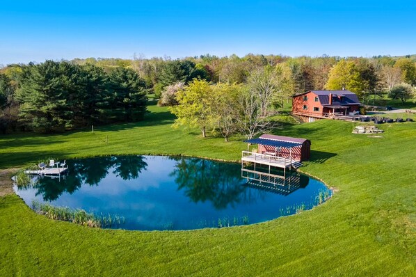 Pool - Relaxing dog-friendly water-view cabin with firepit, deck, grill, & full kitchen (Rock Stream)