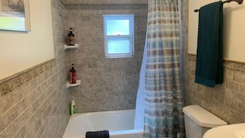 Combined shower/bathtub