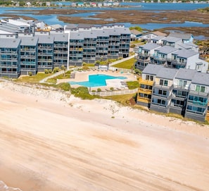 Exterior - 3BR Oceanfront Condo with Community Pool & Elevator (North Topsail Beach)