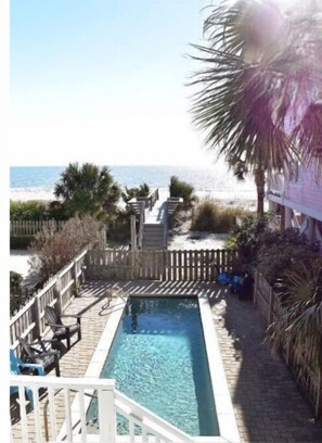 Outdoor pool, a heated pool - Oceanfront Luxury in Surfside Beach,  Private Pool + Private Beach Access (Surfside Beach)