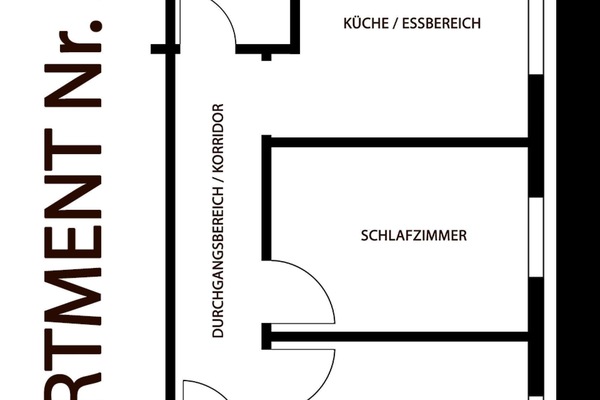 Floor plan Apartment No. 5 (2½ room apartment on the 2nd floor)