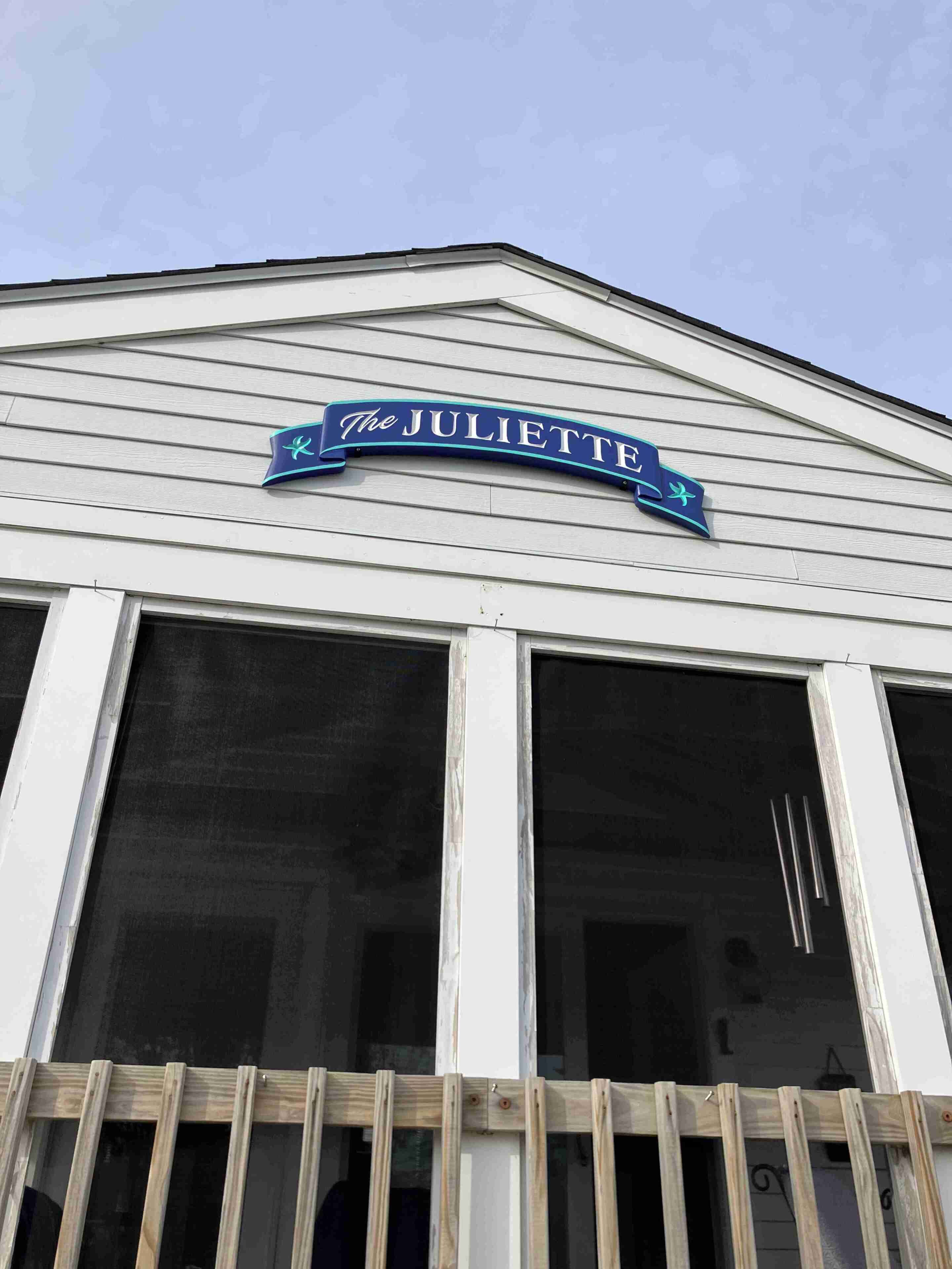 A building with a sign reading 'The JULIETTE.'