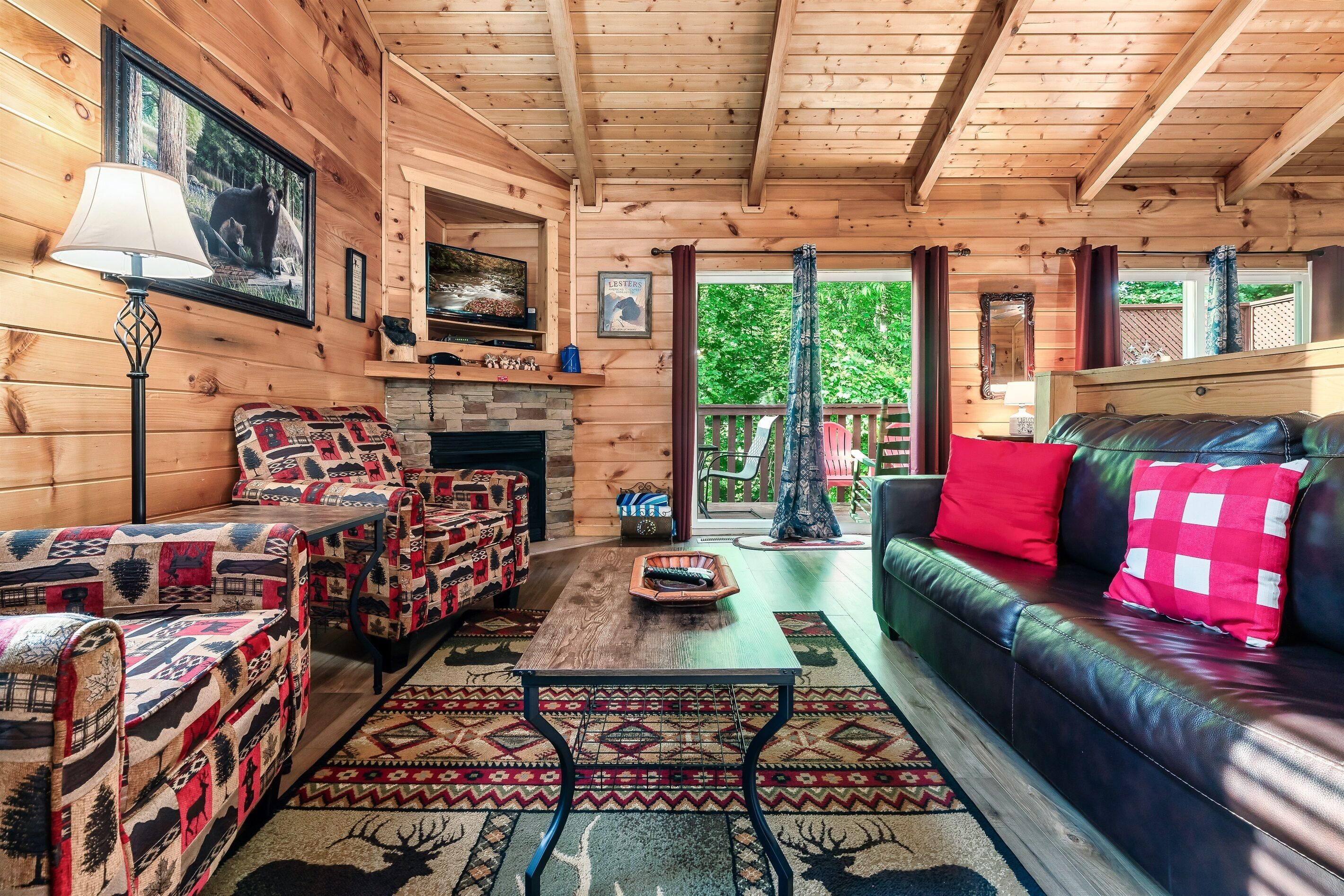 Smart TV, fireplace, video games