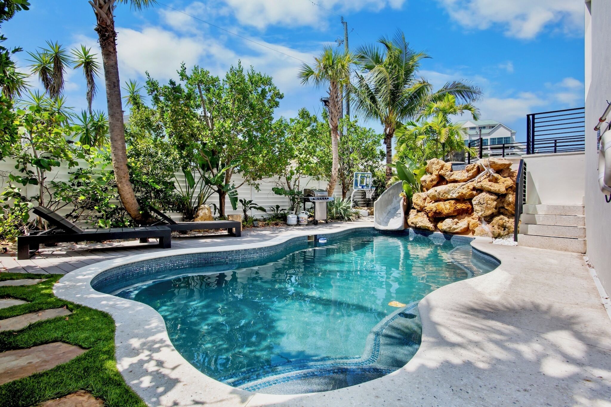 A heated pool