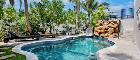 A heated pool
