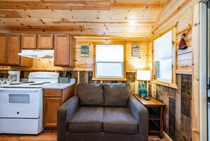 Interior - Willow: Sleeps 3, Tiny Cabin, Pets, Near Lake/Park (Broken Bow)