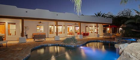 Outdoor pool, a heated pool
