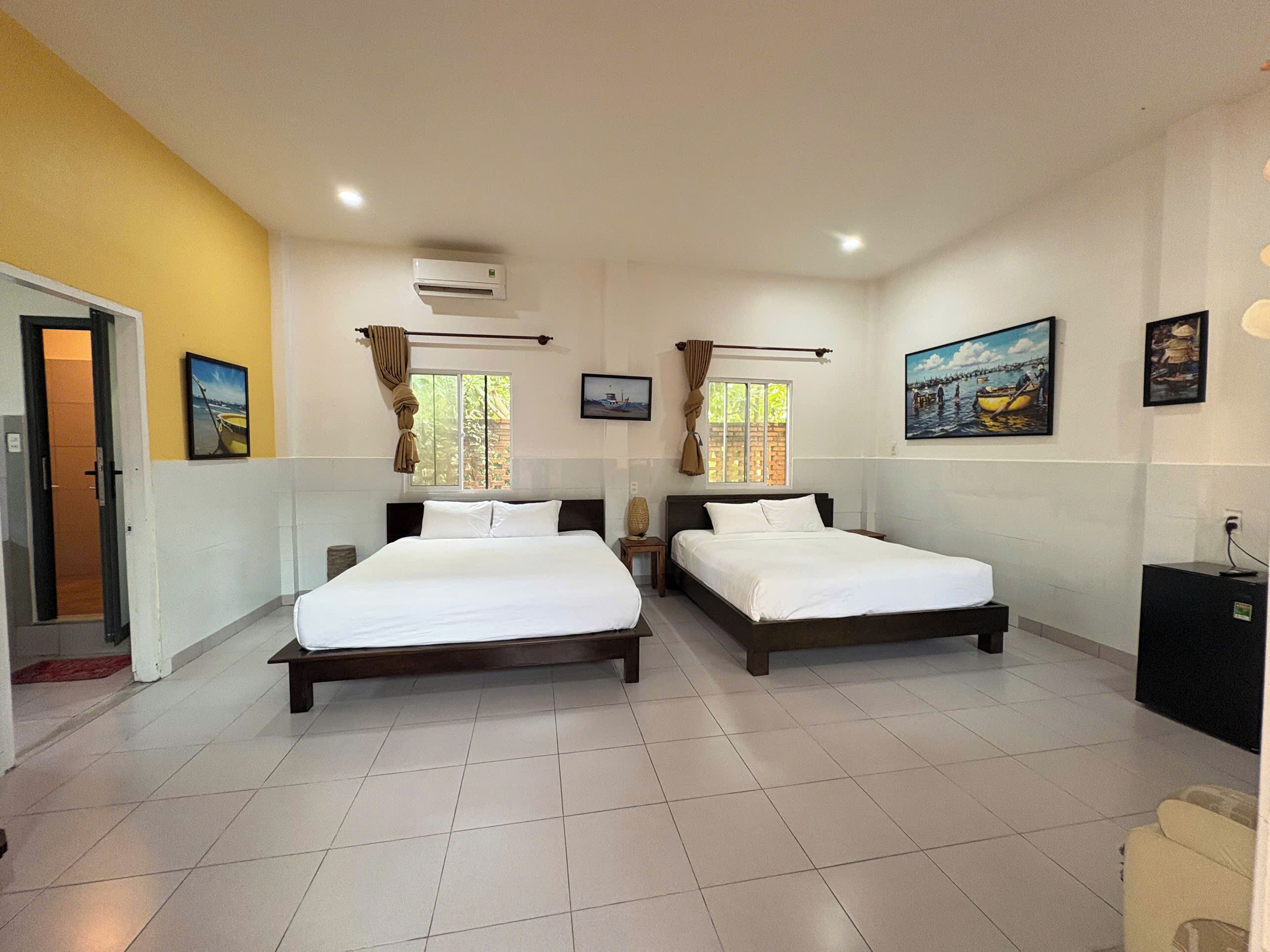 Basic Quadruple Room, Garden Area | Desk, iron/ironing board, free WiFi, bed sheets
