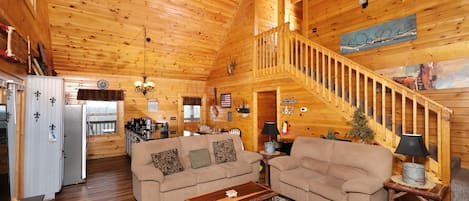 TV, fireplace, video games