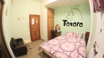 Basic-herbergi - 1 tvíbreitt rúm | Ókeypis þráðlaus nettenging, rúmföt