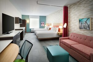 Desk, laptop workspace, free WiFi, bed sheets