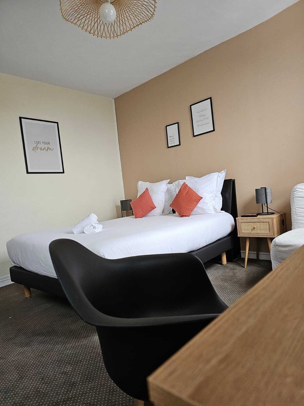 Geluiddichte muren, gratis wifi, beddengoed