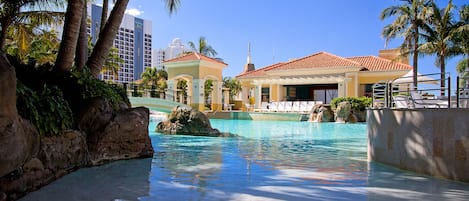 Indoor pool, outdoor pool