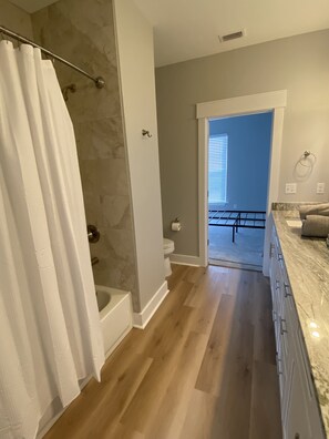 Towels, soap, shampoo, toilet paper