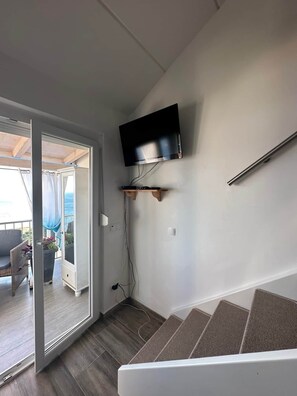 TV, DVD player, stereo