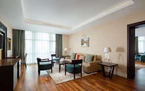 Presidential Suite, 2 Bedrooms (Free City Shuttle) | In-room safe, desk, laptop workspace, soundproofing - Badamdar Hotel and Residences (Baku)