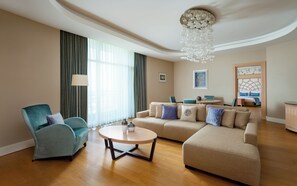 One Bedroom Residential Suite | Living area | 42-inch TV with cable channels - Badamdar Hotel and Residences (Baku)