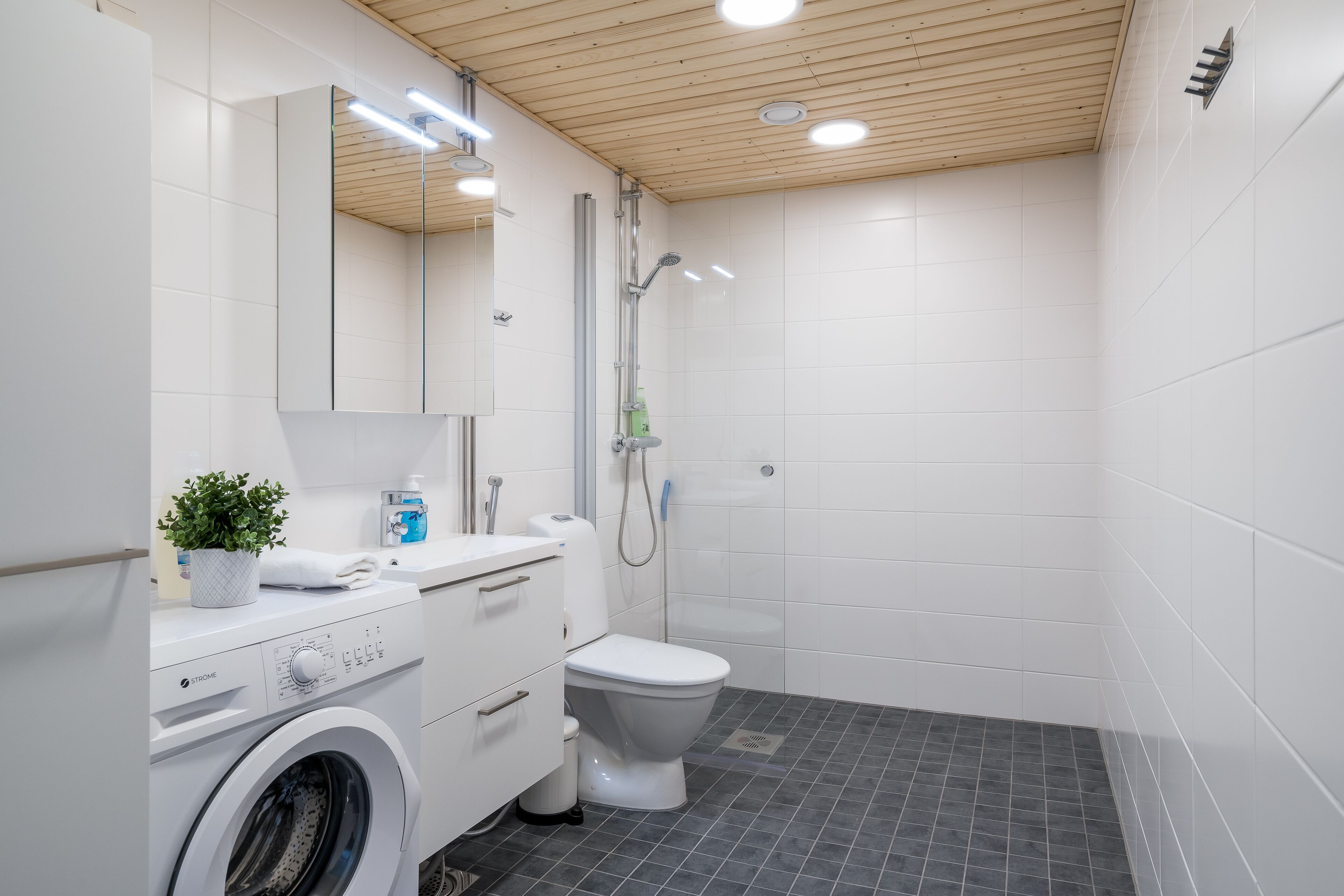 Regadera, secadora de cabello, bidet, piso con calefacción 