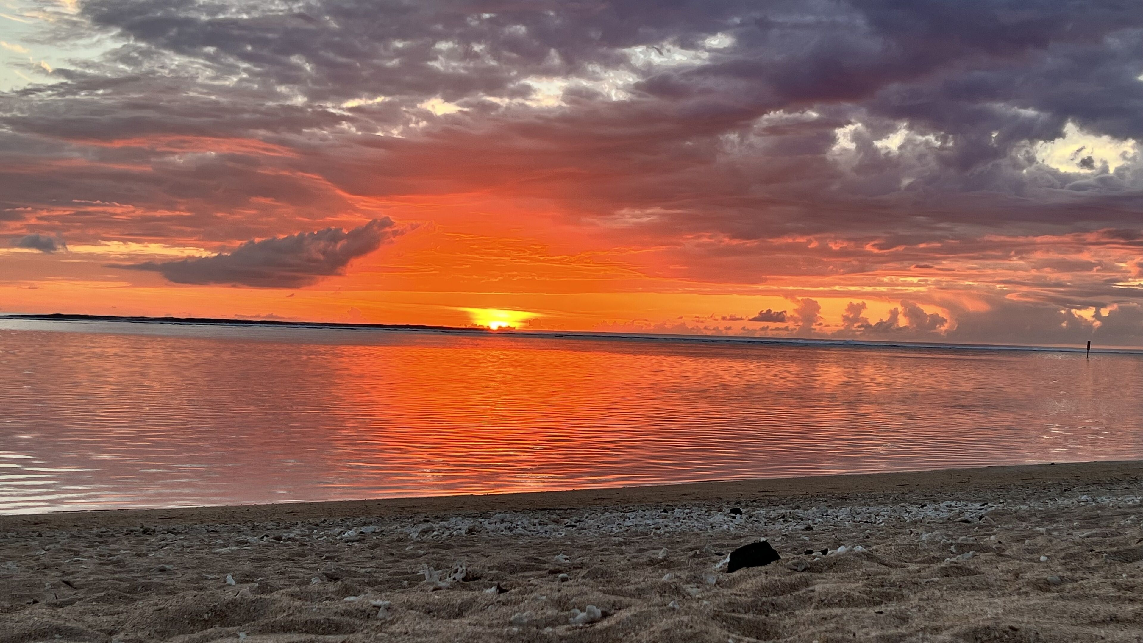 På stranden, solsenger og strandhåndklær