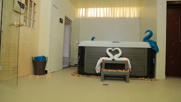 Sauna, bain Ă remous, hammam, massages des tissus profonds