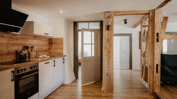 Fridge, oven, stovetop, dishwasher