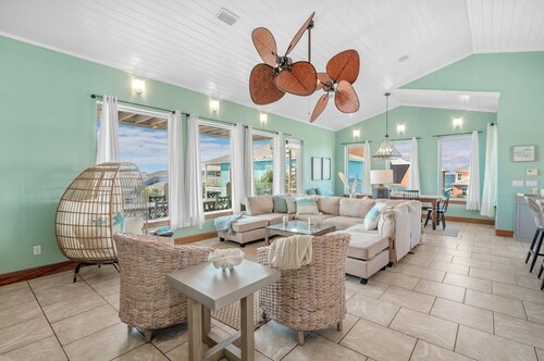 Spacious Gulf-View Home, Steps to Beach and Pool