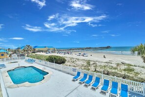 Outdoor pool, a heated pool - Tiki Time - POOL/Spa/GAME ROOM/Views/STEPS TO THE BEACH (North Myrtle Beach)