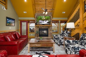 House, Multiple Beds, Hot Tub, Garden View | Living area - Time for Us (Gatlinburg)