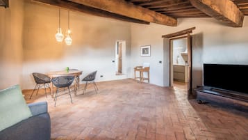 Télévision, cheminée, chaßne hi-fi