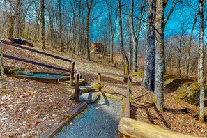 Property grounds - Inviting mountainside cabin with kitchenette, skiing, central AC, & W/D (Banner Elk)