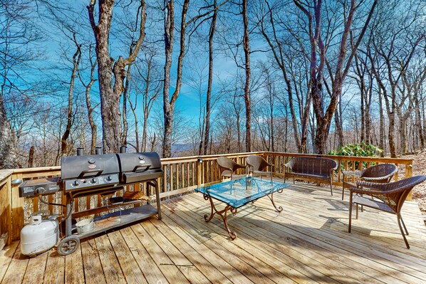 Property grounds - Inviting mountainside cabin with kitchenette, skiing, central AC, & W/D (Banner Elk)