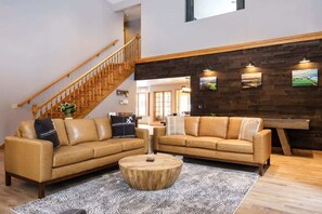 TV, fireplace, offices