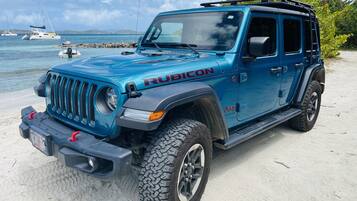 Sun-loungers, beach towels