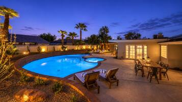 Outdoor pool, a heated pool