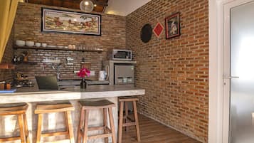 Villa, 2 Bedrooms, Garden View | Private kitchen | Fridge, stovetop, electric kettle, rice cooker