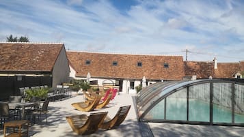 Piscine extérieure, piscine chauffée