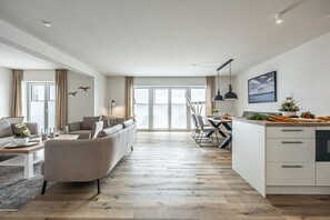 TV - Fjord berth 1 - sauna, desk, shower, terrace, beach chair, garden furniture (Schleswig)