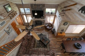 TV, fireplace, DVD player