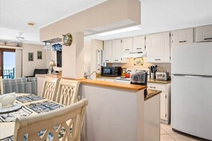 Fridge, microwave, oven, stovetop - North Ocean City Two Bedroom Oceanfront Condo (Ocean City)