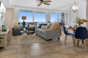 TV, DVD player, books