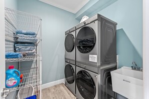 Interior - Discover serenity at this luxurious 4-king-suite home in Indialantic, Florida, just steps across the street from a stunning private beach with powdery sands and turquoise waves. Unwind in the heated pool and spa, surrounded by tropical landscaping. (Melbourne)