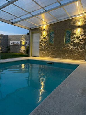 Indoor pool, a heated pool