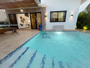 A heated pool