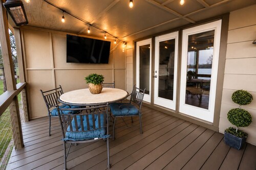 Lakefront Retreat w/ Private Dock + Jet Ski Slips • Game Rm • Fire Pit • Dogs OK