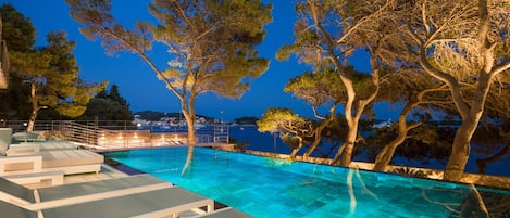 A heated pool